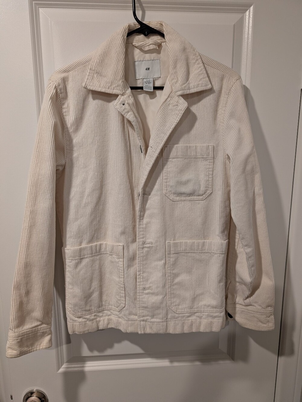 H&M Men's Cream Corduroy Jacket